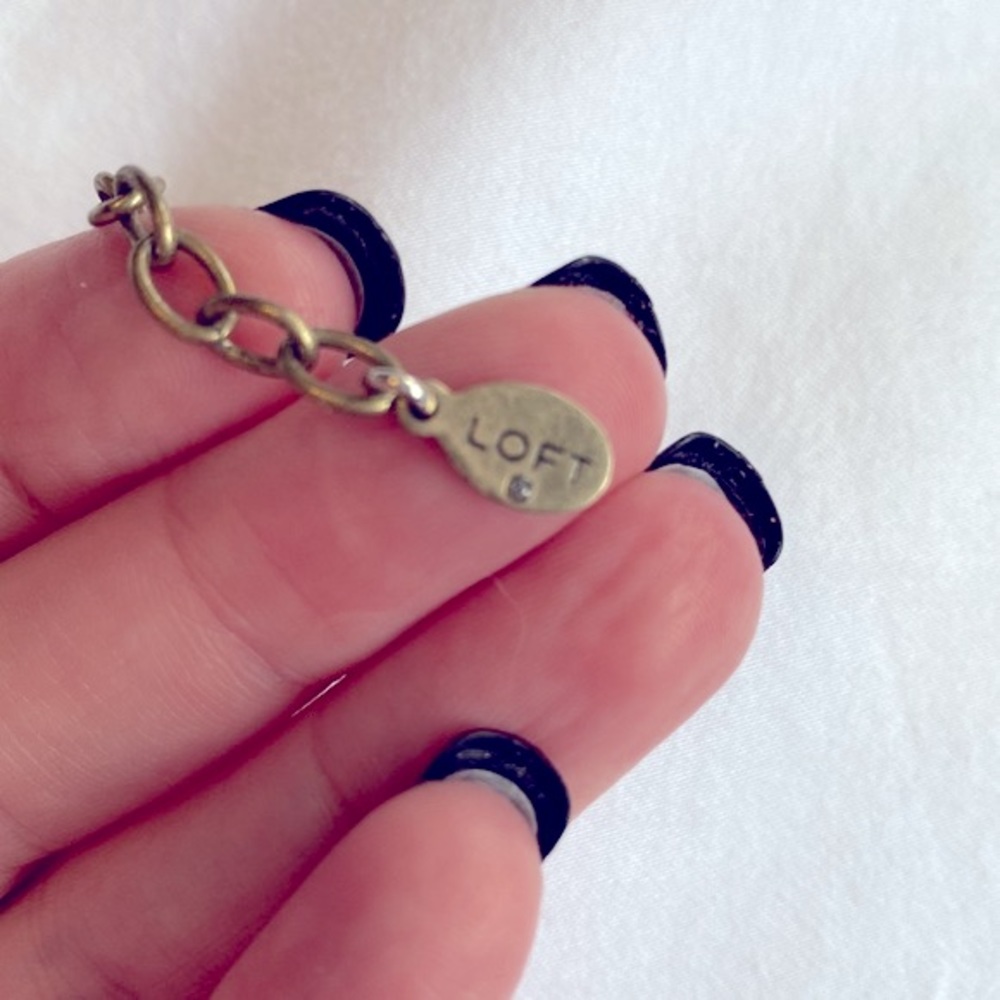 Loft Tortoiseshell Rhinestone Statement Necklace - image 3